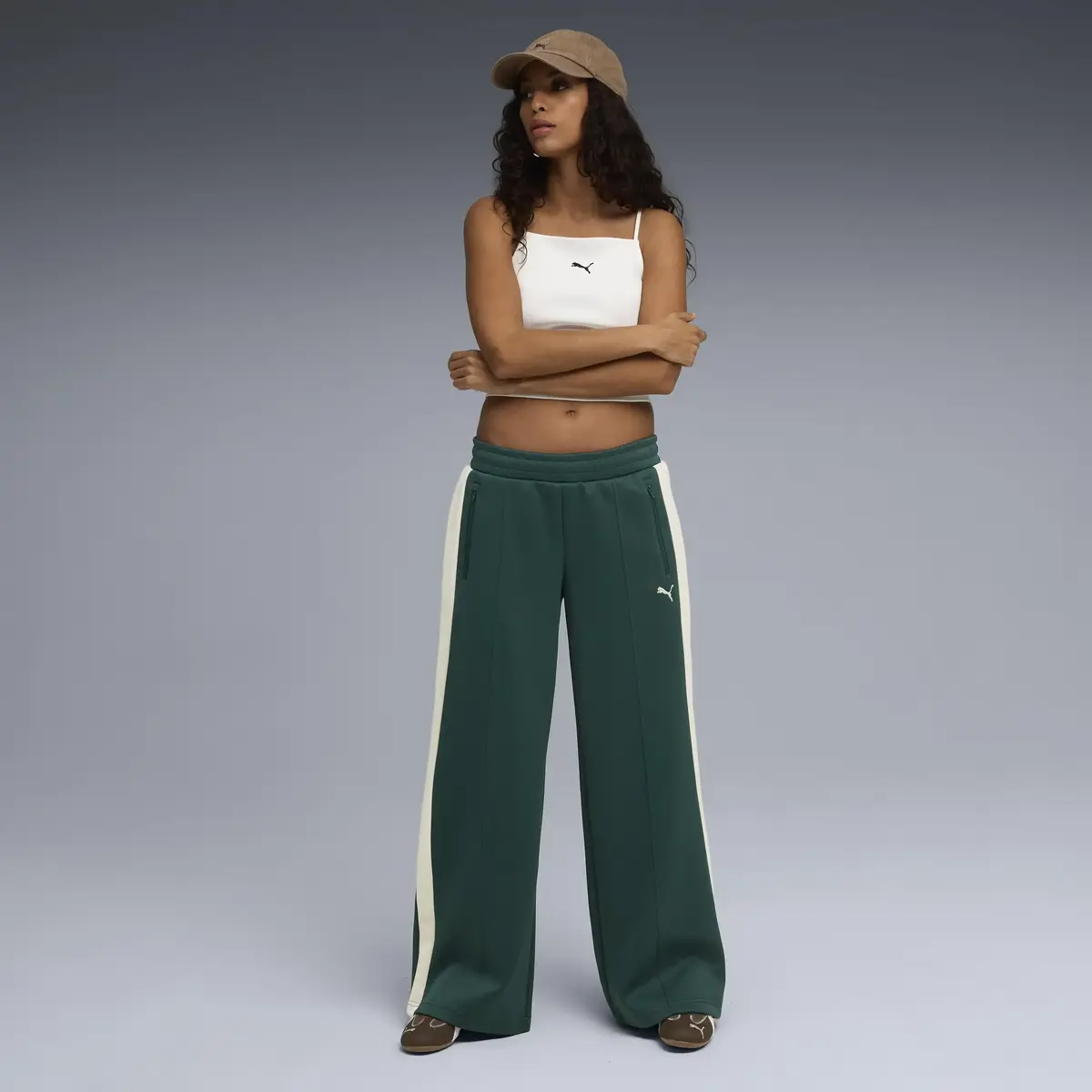 Puma T7 Low Rise Track Pants Yeşil Kadın Eşofman Altı