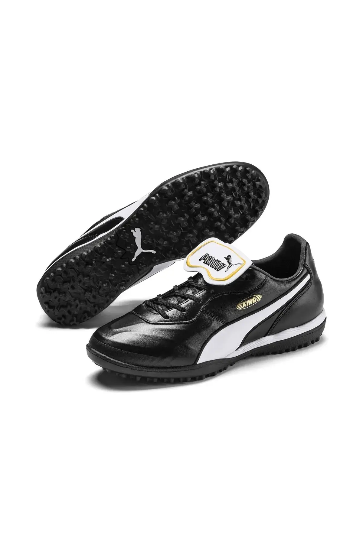 KING Top TT Puma Black-Puma White Çocuk Halı Saha Ayakkabı