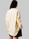 Calvin Klein YD STRIPE RELAXED SH, VND Sarı Kadın Gömlek