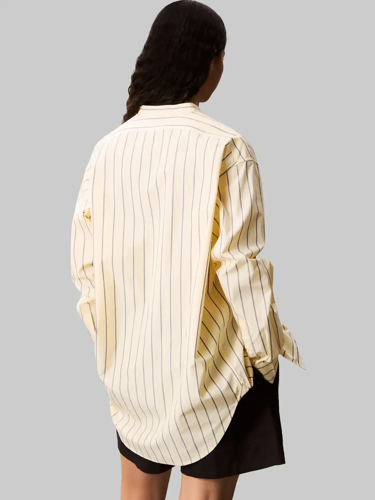 Calvin Klein YD STRIPE RELAXED SH, VND Sarı Kadın Gömlek