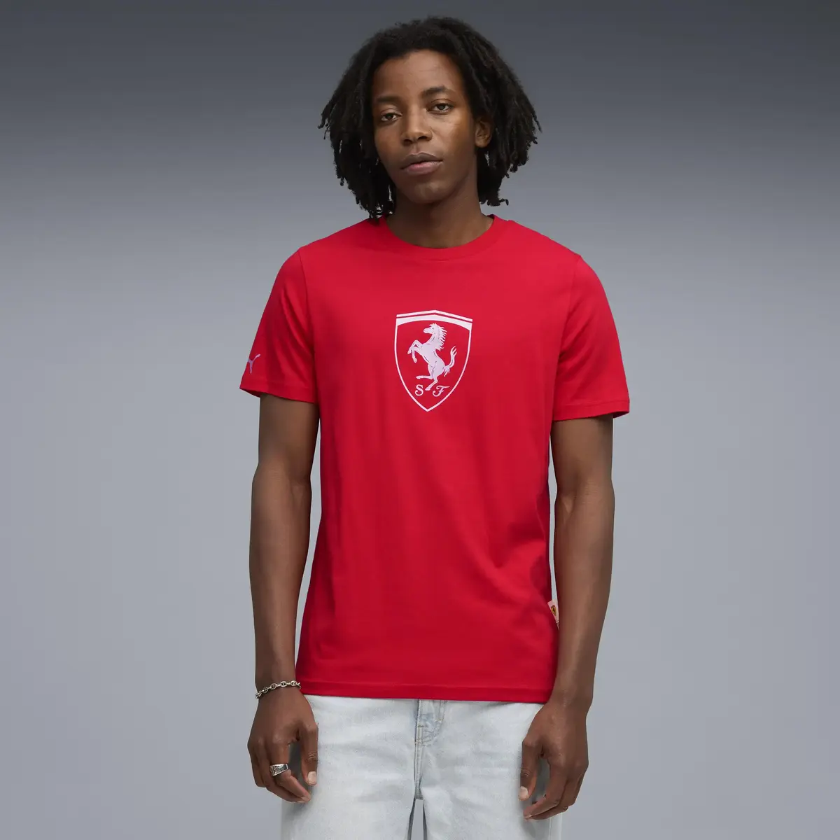 Puma Ferrari Tonal Shield Tee Kırmızı Erkek T-Shirt