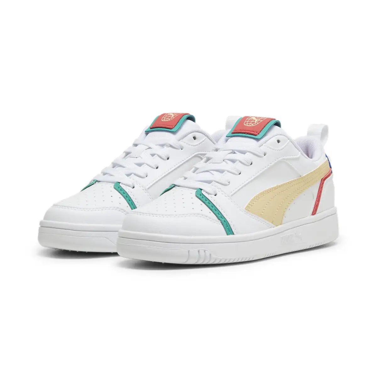 Puma Rebound V6 Lo Ready, Set, Better Jr Beyaz Kadın Günlük Spor Ayakkabı