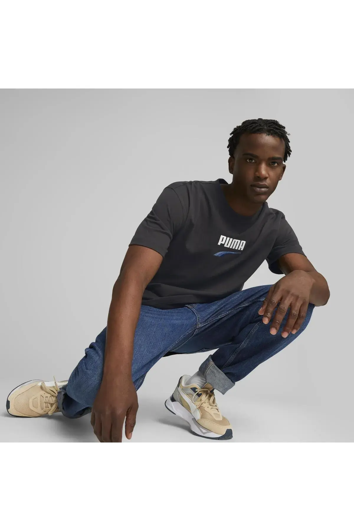 Puma Downtown Logo Tee Siyah Erkek Tişört