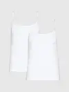 Calvin Klein CAMISOLE 2PK Kadın Beyaz T-Shirt