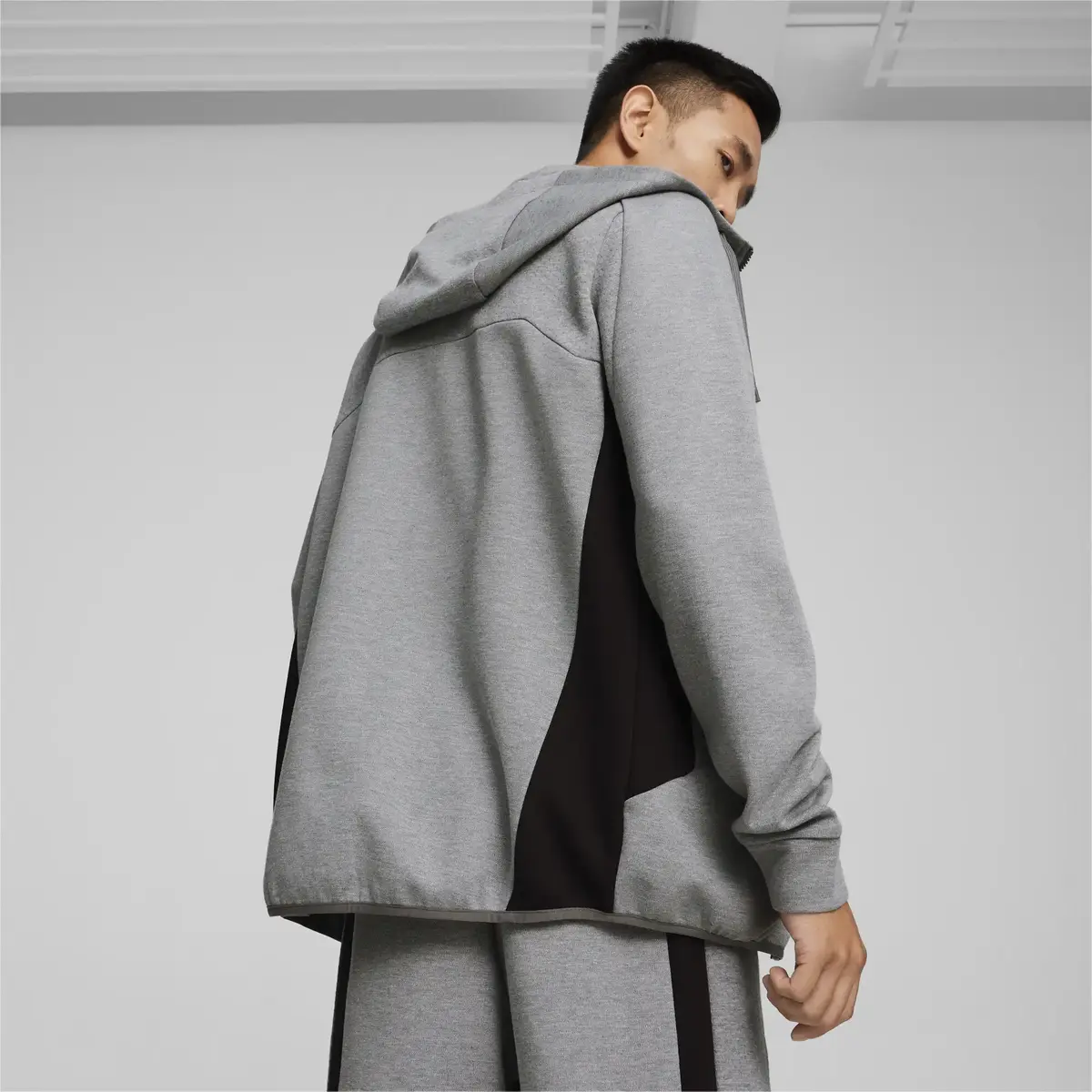 Puma BMW MMS Hooded Sweat Jacket Gri Erkek Fermuarlı Ceket