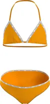 Calvin Klein TRIANGLE BIKINI SET Kadın Turuncu Bikini Takımı