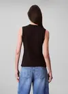 Calvin Klein Sl CK Logo Muscle Tee Siyah Kadın Tişört Calvin Klein Sl CK Logo Muscle Tee Siyah Kadın Tişört