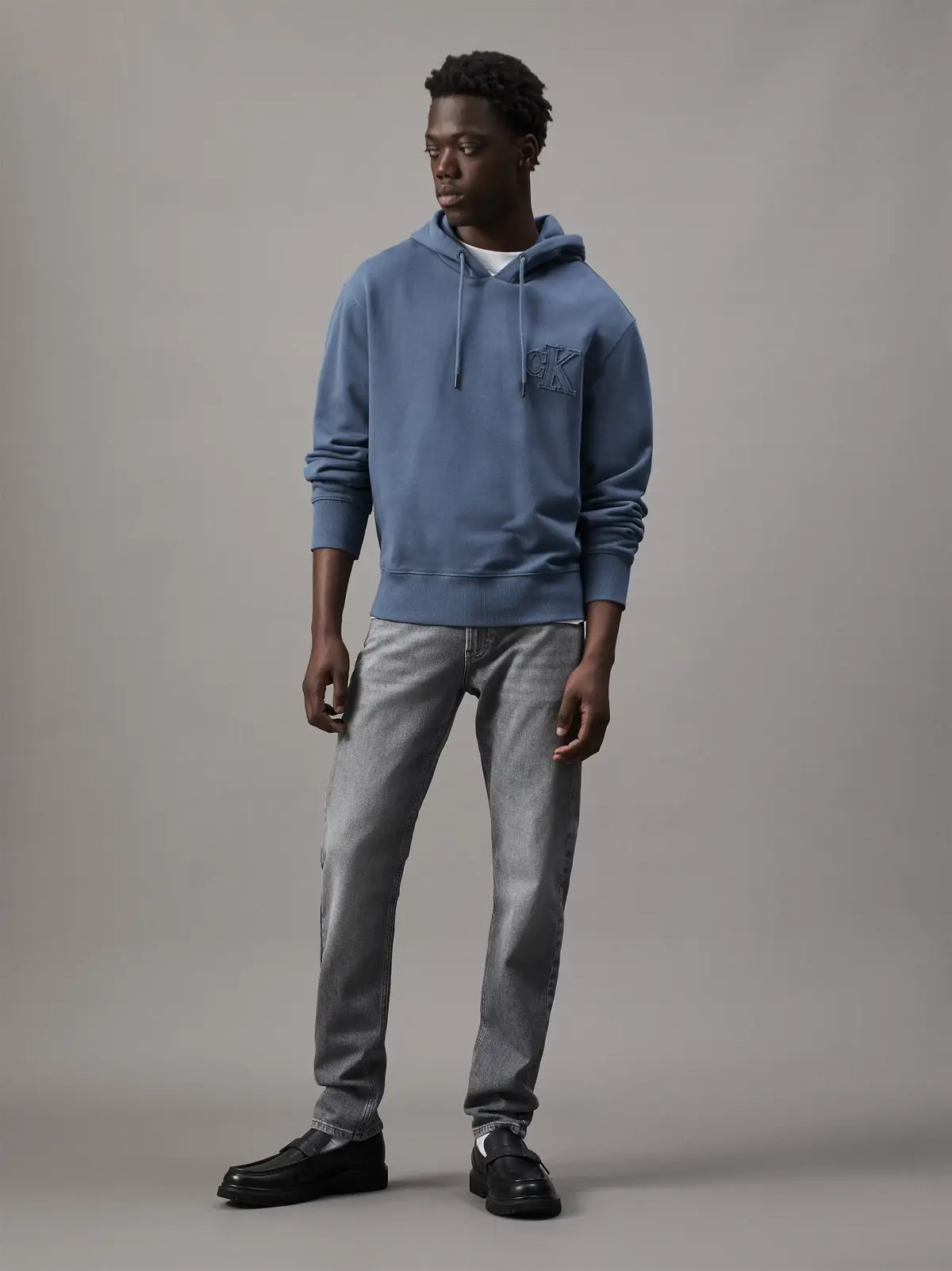 Calvin Klein SLIM TAPER, 1BZ Gri Erkek Jean Pantolon