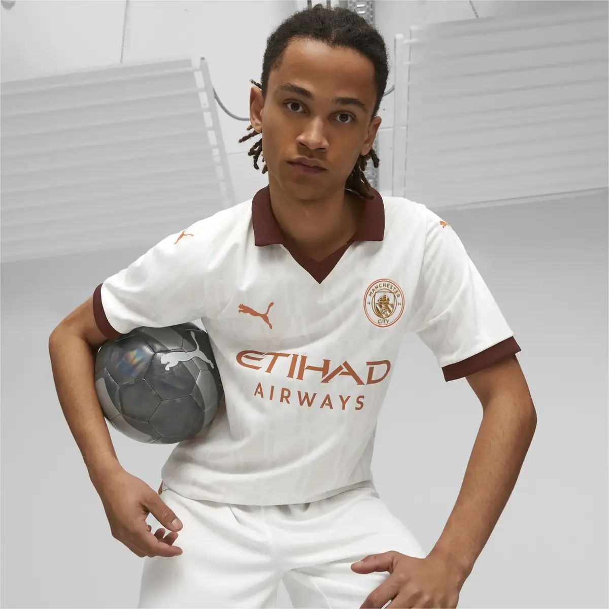 Puma MCFC Away Jersey Beyaz Erkek Takım Forması