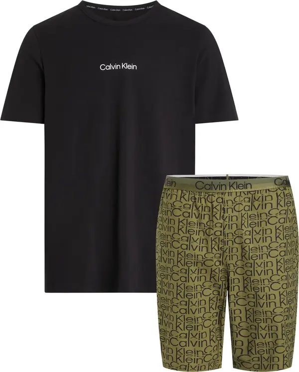 Calvin Klein S/S SHORT SET Erkek Siyah Eşofman Takımı
