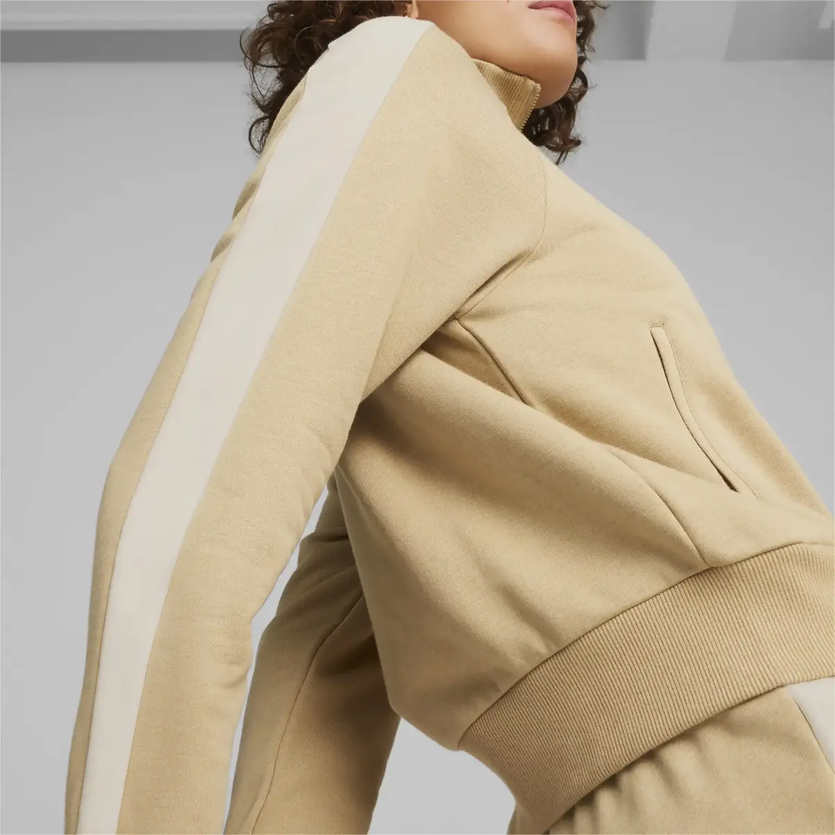 Puma ICONIC T7 Track Jacket TR (S) Açık Kahve Kadın Sweatshirt