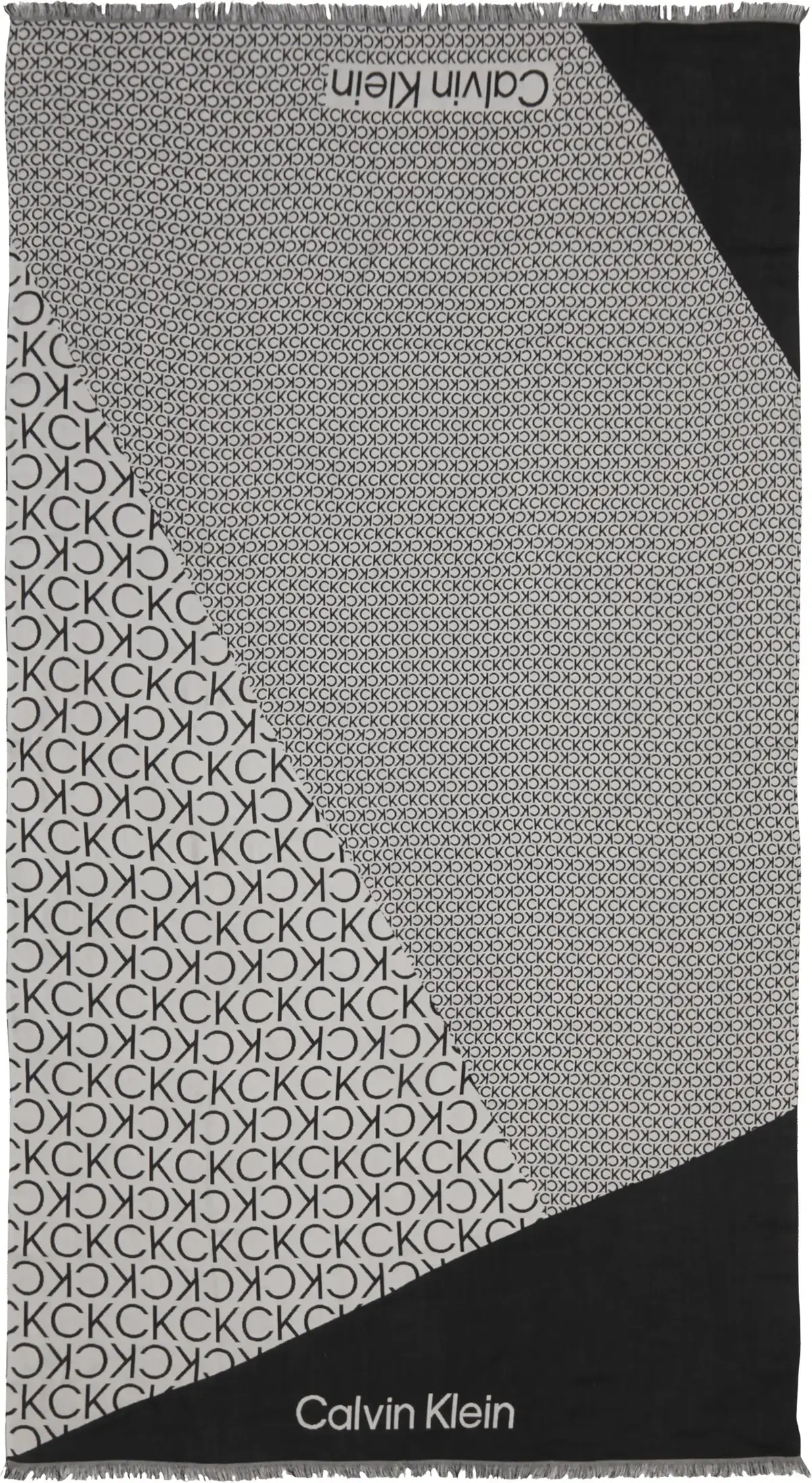 Calvin Klein SEASONAL LOGO 100X20 Kadın Siyah Eşarp