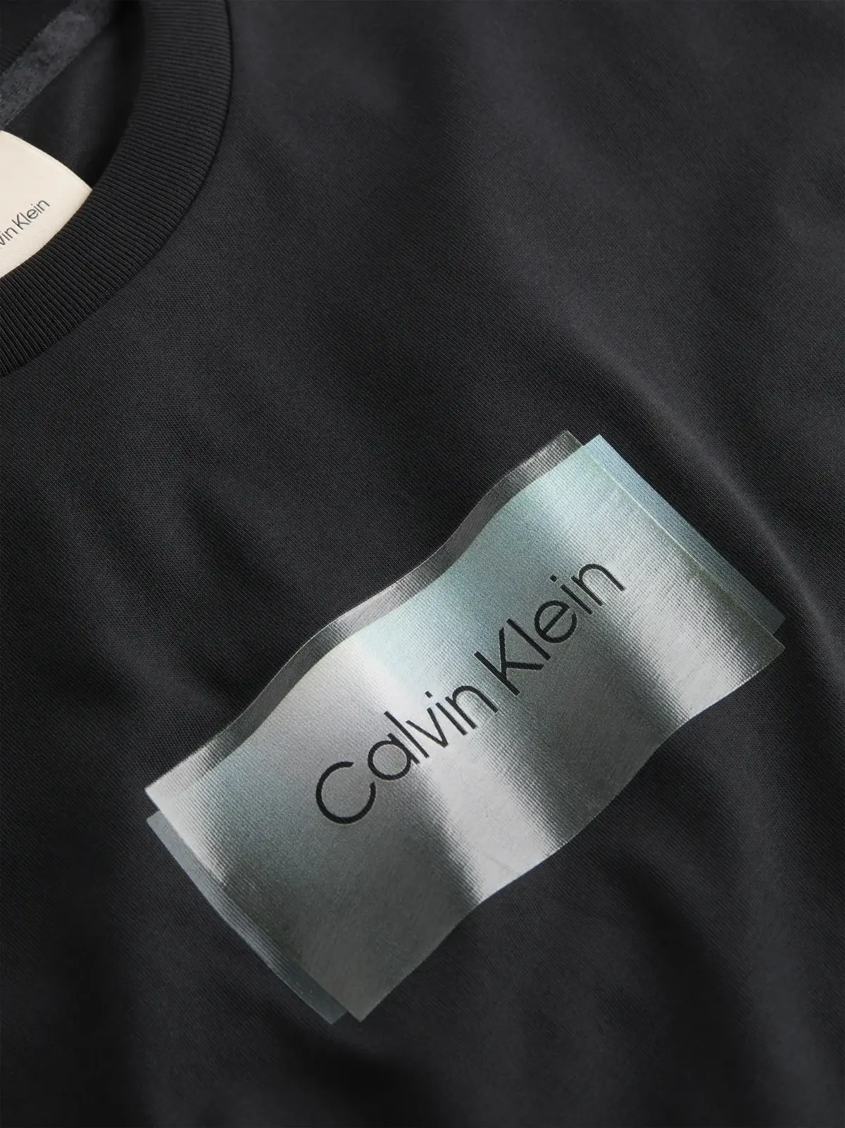 Calvin Klein GEL OVERLAY LOGO T-S, BEH Siyah Erkek T-Shirt & Polo