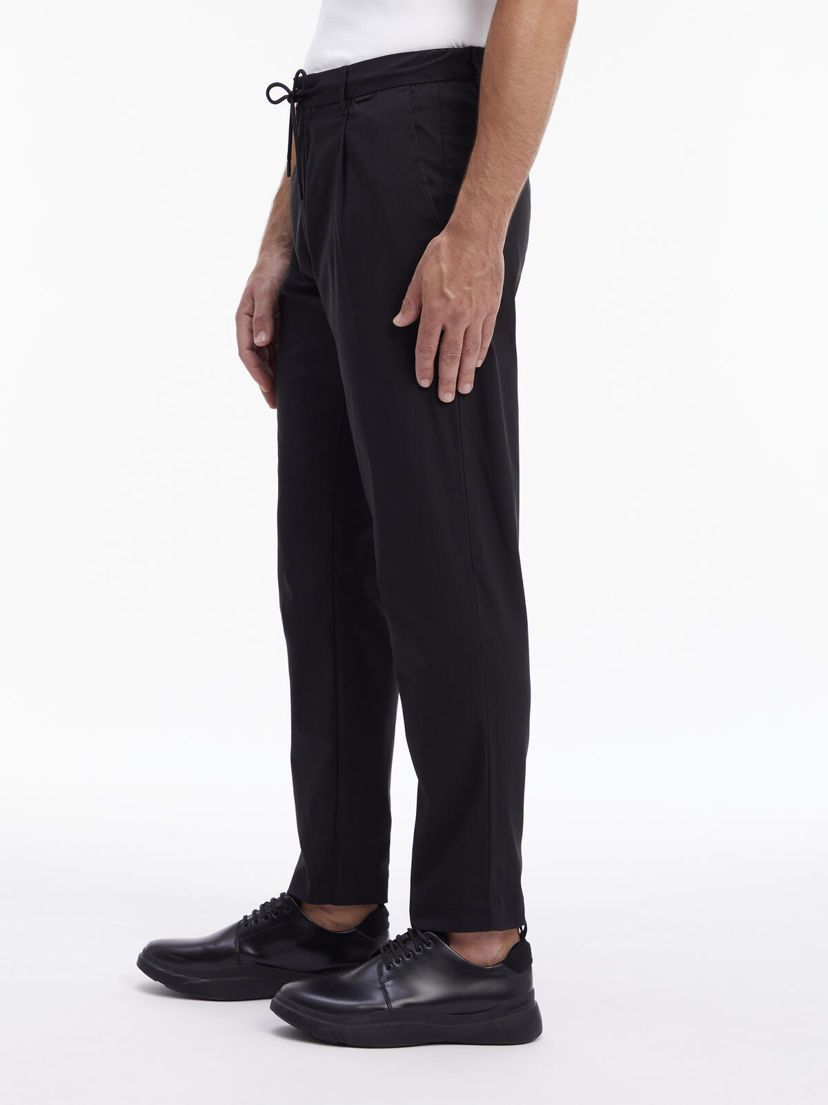 Calvin Klein TECH COTTON STRETCH Erkek Siyah Chino