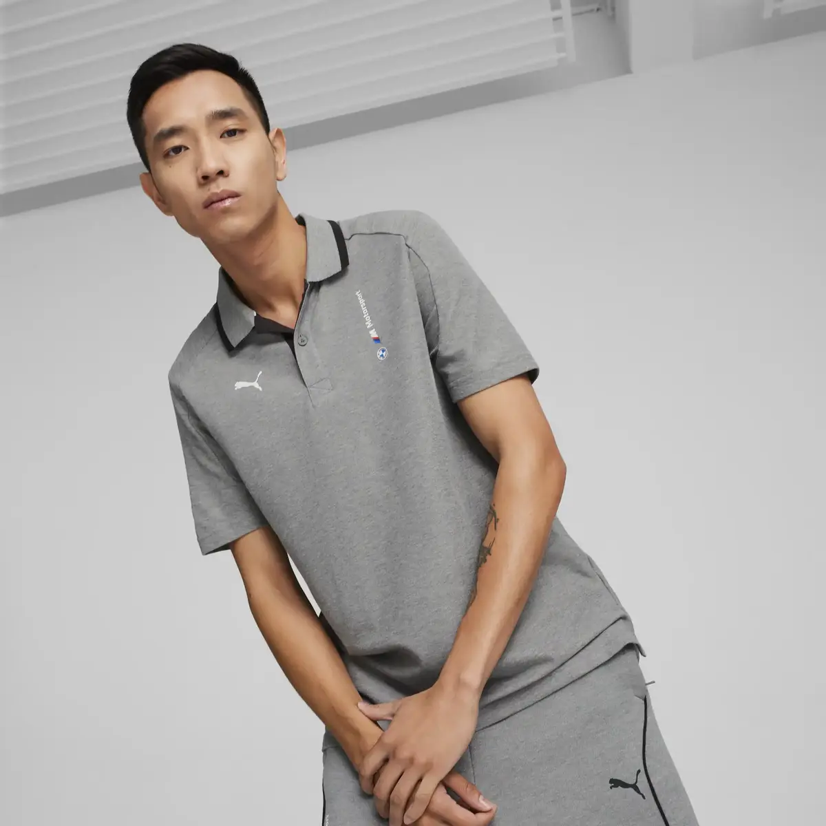 Puma BMW MMS Polo Gri Erkek T-Shirt & Polo