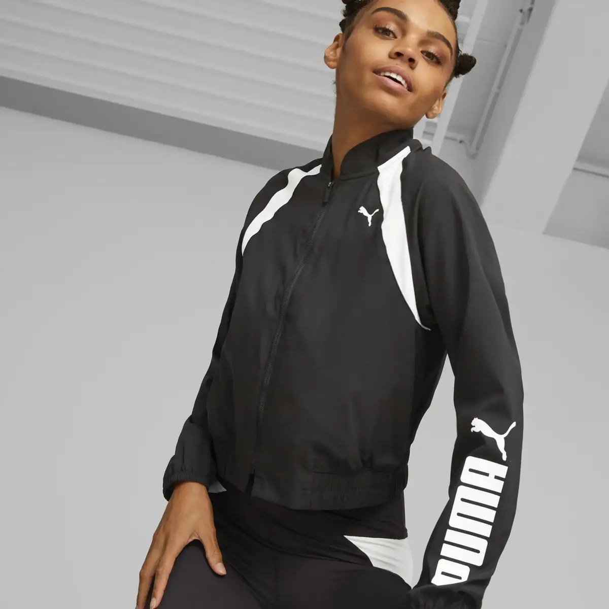 Puma Fit Woven Fashion Fermuarlı Swaetshirt