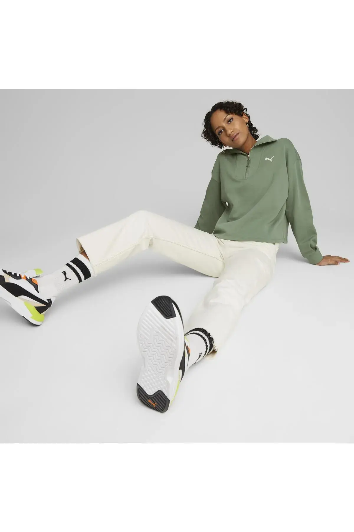 Puma HER High-Neck HZ TR Yeşil Kadın Sweatshirt