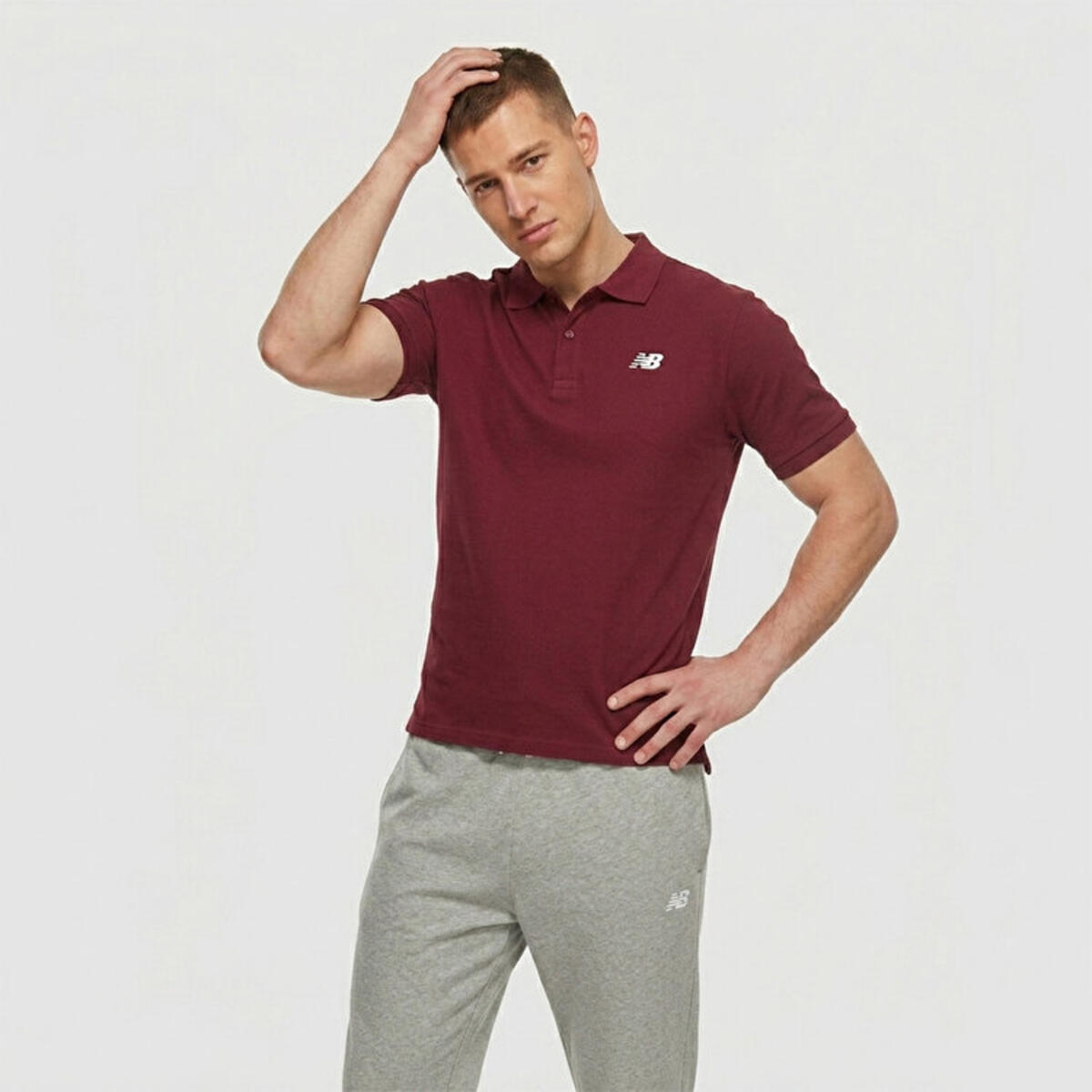 NB Lifestyle Erkek Bordo Polo Yaka T-Shirt