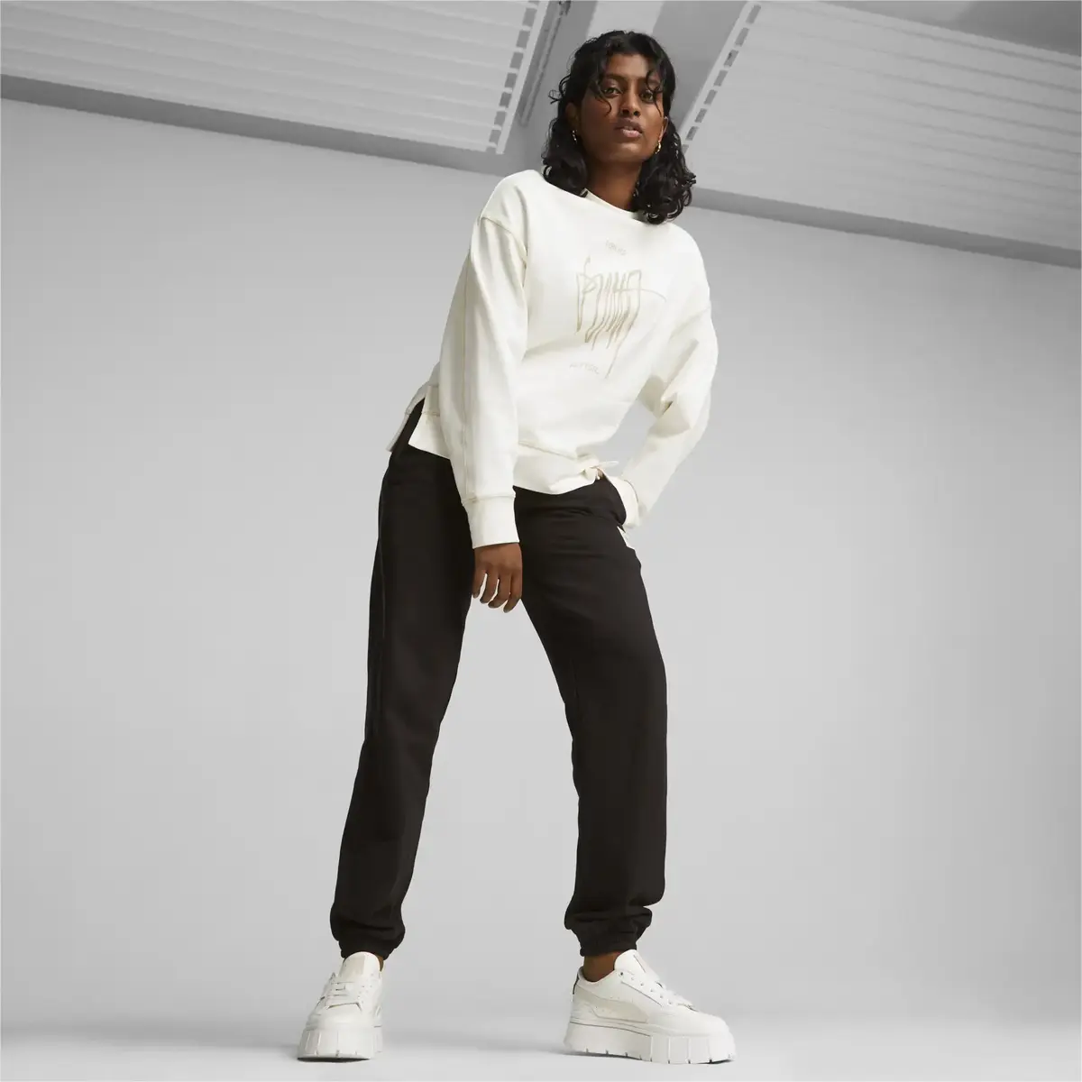 Puma Mayze Stack Soft Wns Beyaz Kadın Günlük Spor Ayakkabı