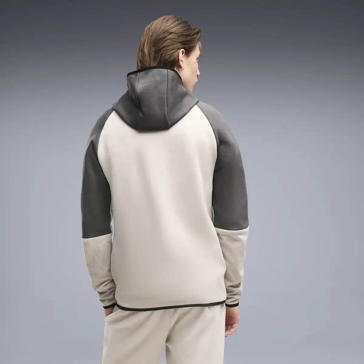 PUMA PUMATECH Full-Zip Hoodie Krem Erkek Sweatshirt