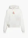 Calvin Klein GRADIENT CK HOODIE Kadın Krem Hoodie
