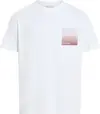 Calvin Klein OMBRE BONDED BOX LOG, YAF Beyaz Erkek T-Shirt & Polo