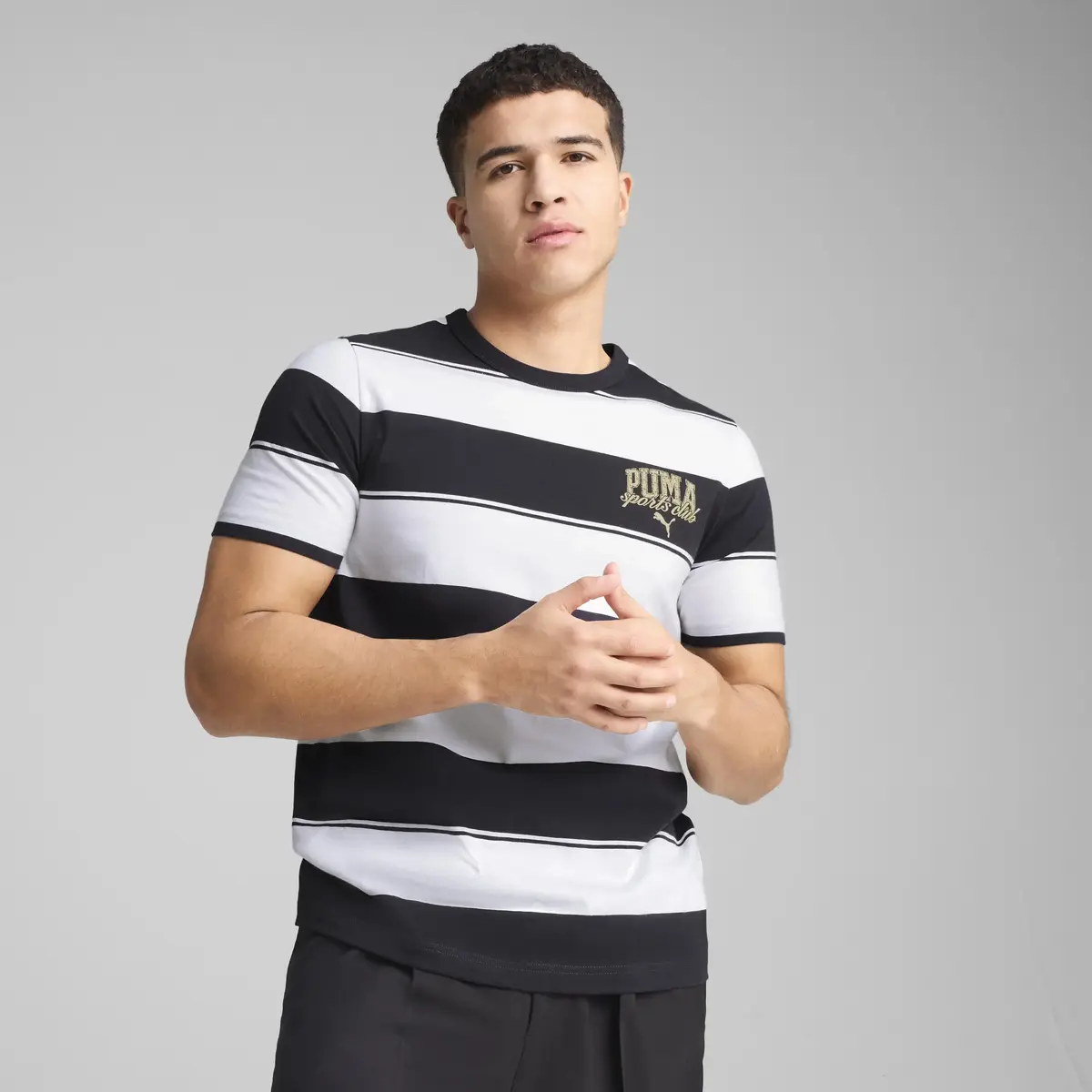 PUMA CLASS Striped Tee Lacivert Erkek T-Shirt