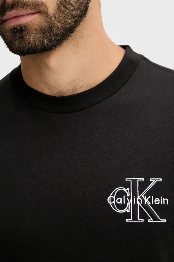 Calvin Klein SS 30S MICRO MONOLOGO GRAPHIC TE Siyah Erkek Tişört