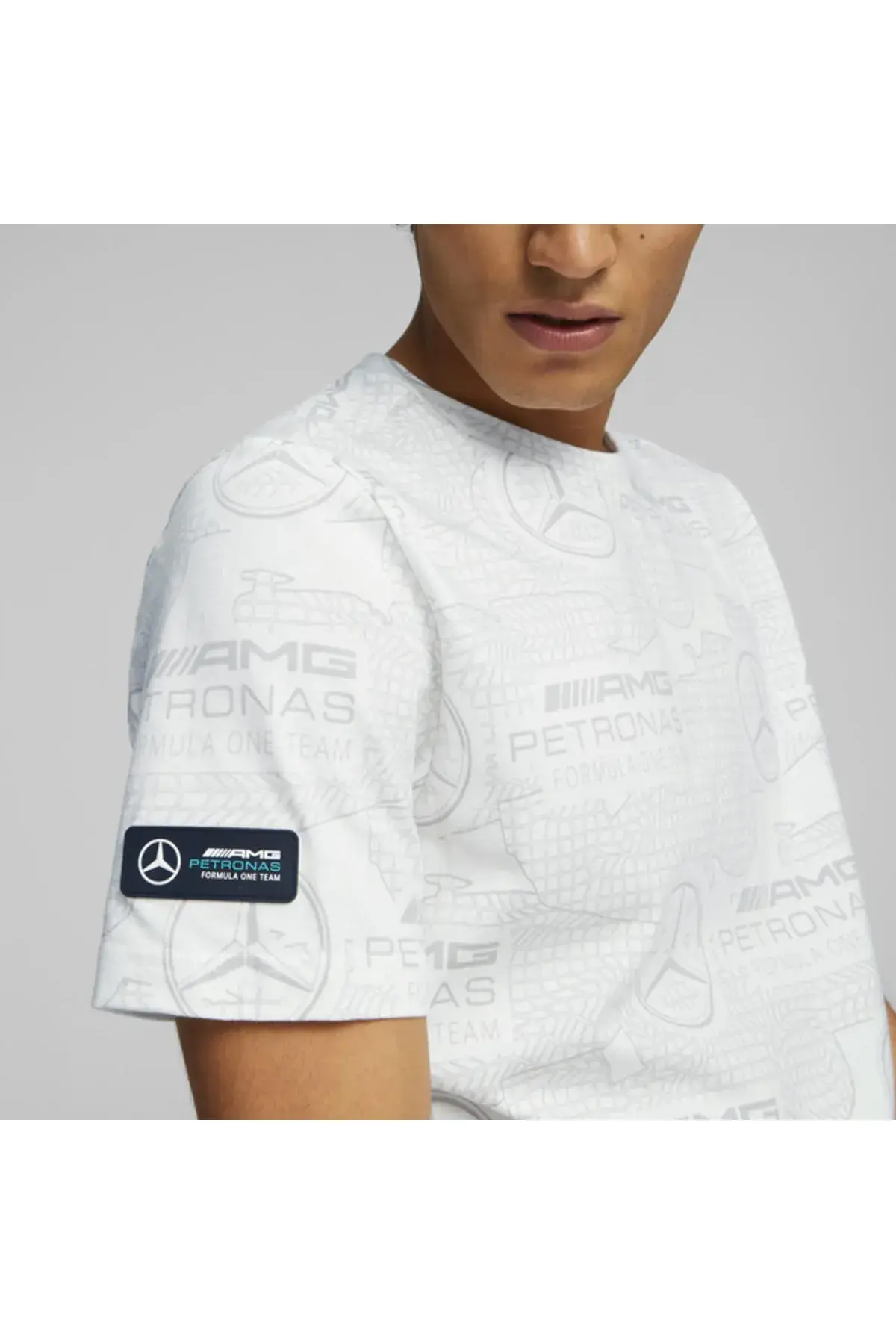 Puma Mapf1 Aop Logo Tee Beyaz Erkek T-Shirt