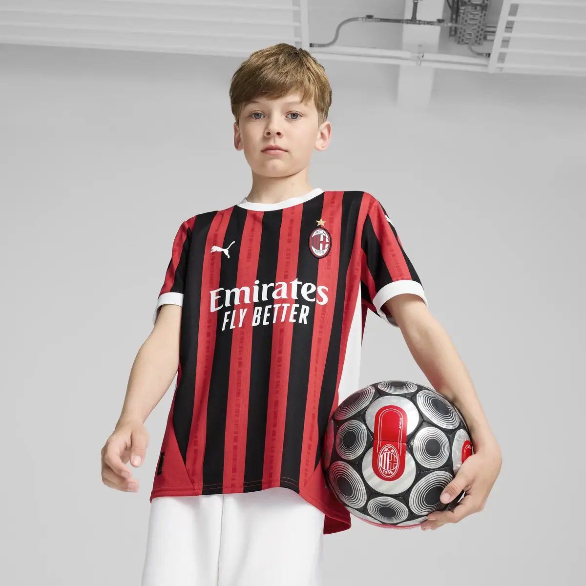 Puma ACM Home Jersey Replica Jr Çocuk AC Milan 24/25 Ev Forması