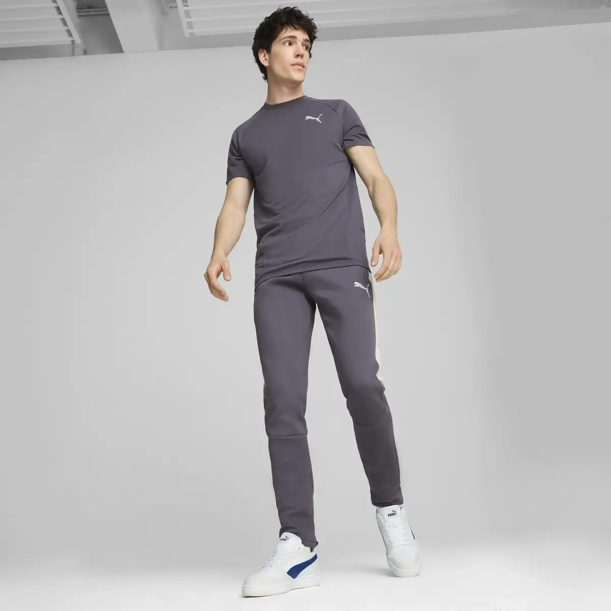 Puma EVOSTRIPE Pants Koyu Gri Erkek Eşofman Altı