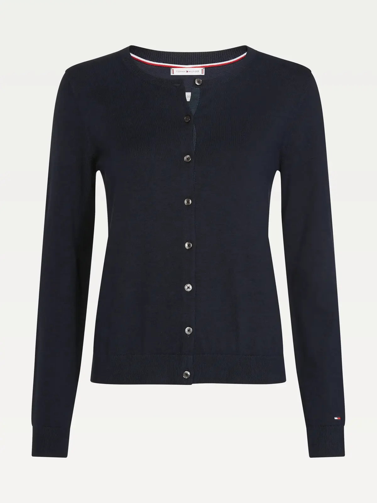 Tommy Hilfiger HERITAGE BUTTON-UP C Kadın Siyah Kazak