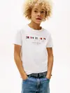 Tommy Hilfiger MULTI FLAG EMB REG T, YBR Beyaz Erkek Çocuk T-Shirt & Polo