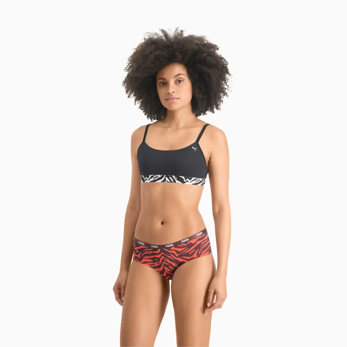 Puma PUMA WOMEN PRINTED AOP HIPSTER 2P PACKED Kadın Kırmızı 2'li İç Çamaşırı