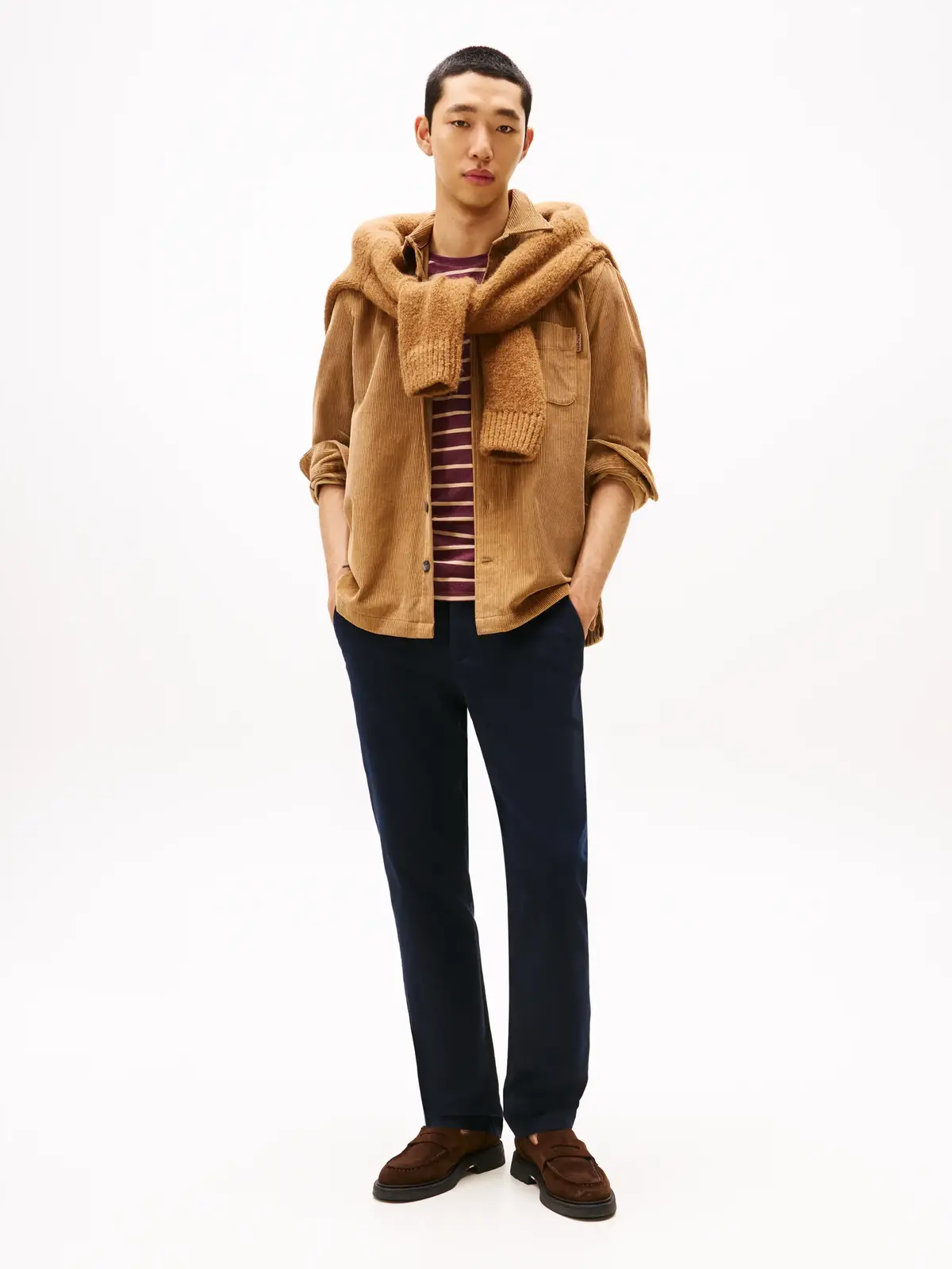 Tommy Hilfiger CORDUROY RLX OVERSHI, 0HD Kahverengi Erkek Ceket
