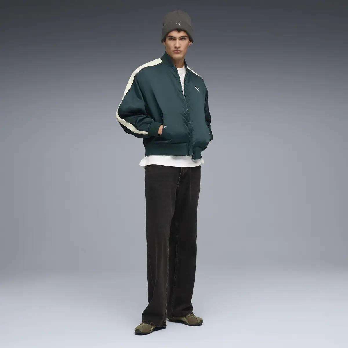 Puma T7 Bomber Jacket Yeşil Erkek Ceket