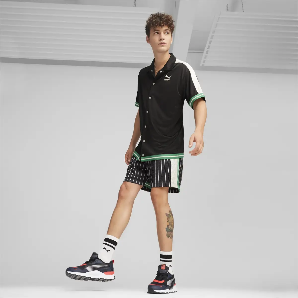 Puma T7 FOR THE FANBASE Shooting Shirt Siyah Erkek T-Shirt