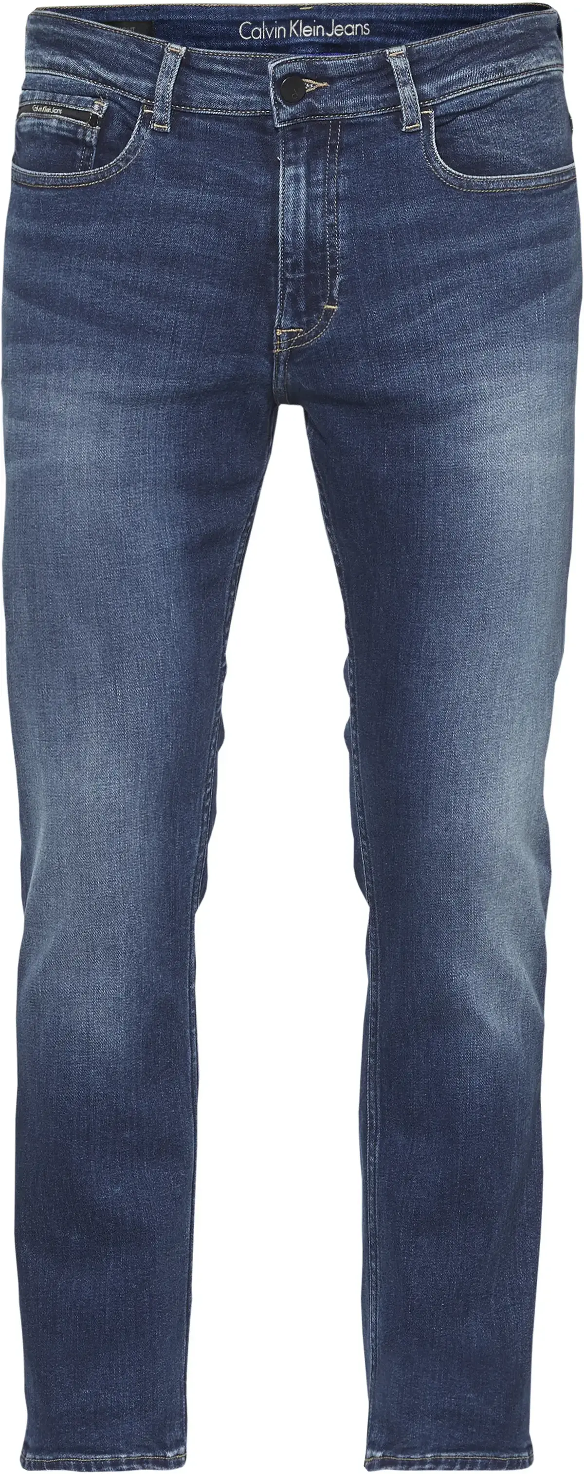 Calvin Klein Slim Straight Erkek Mavi Kot Pantolon