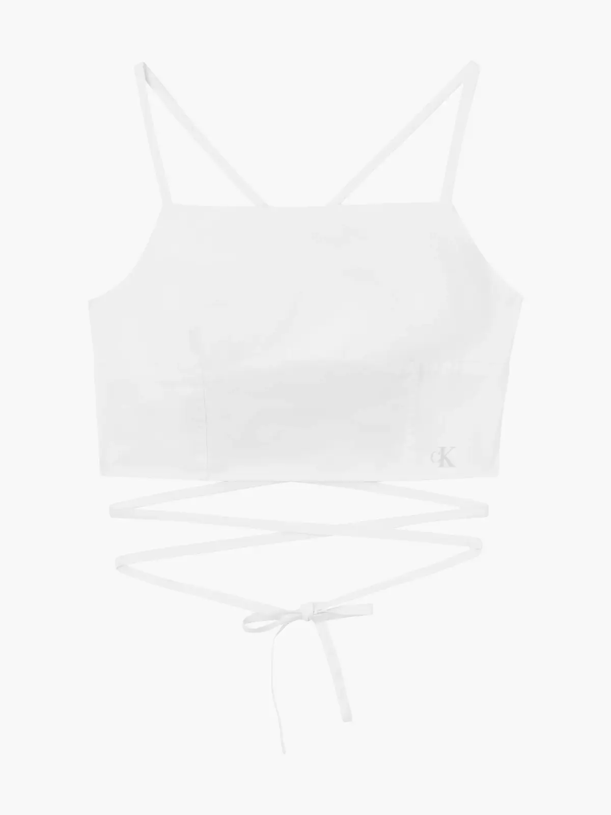 Calvin Klein CORSET STRAPS CROSSO Kadın Beyaz T-Shirt