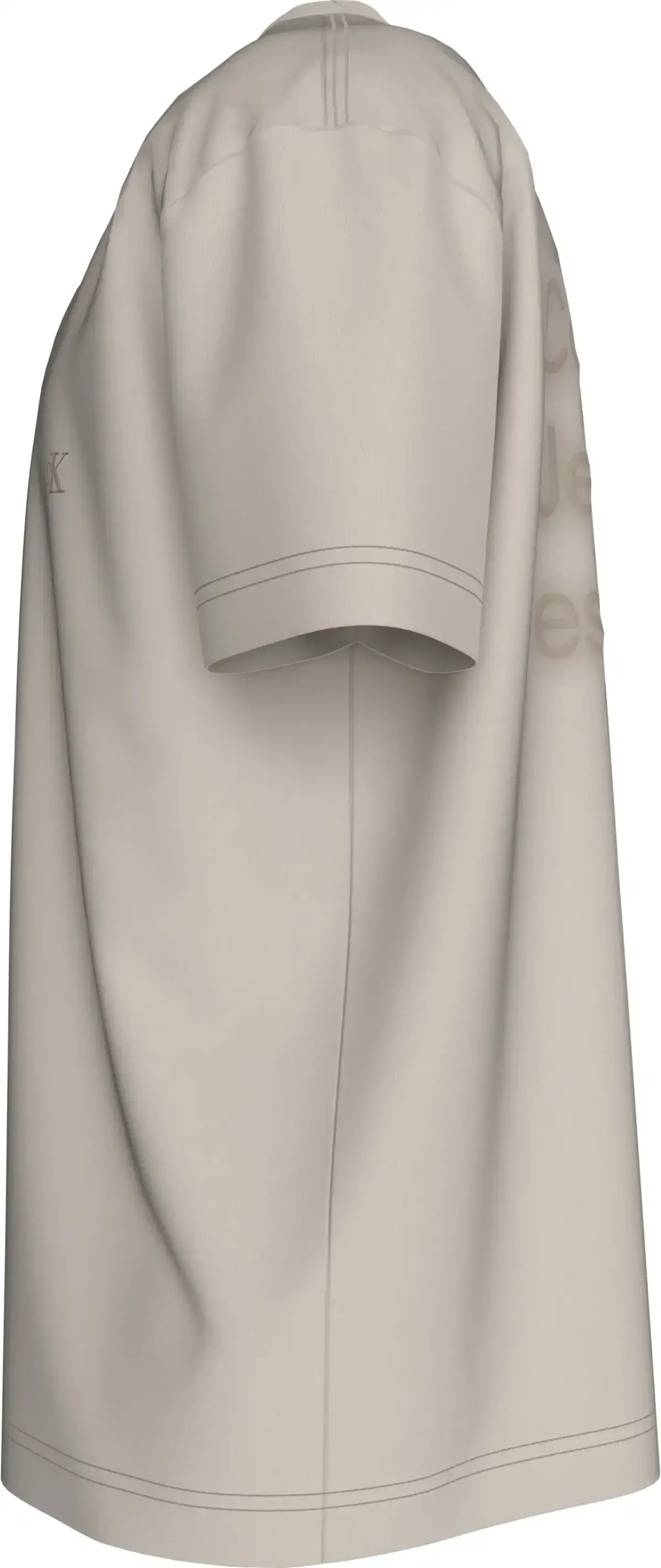 Calvin Klein WASHED PUFF PRINT TE Erkek Krem T-Shirt