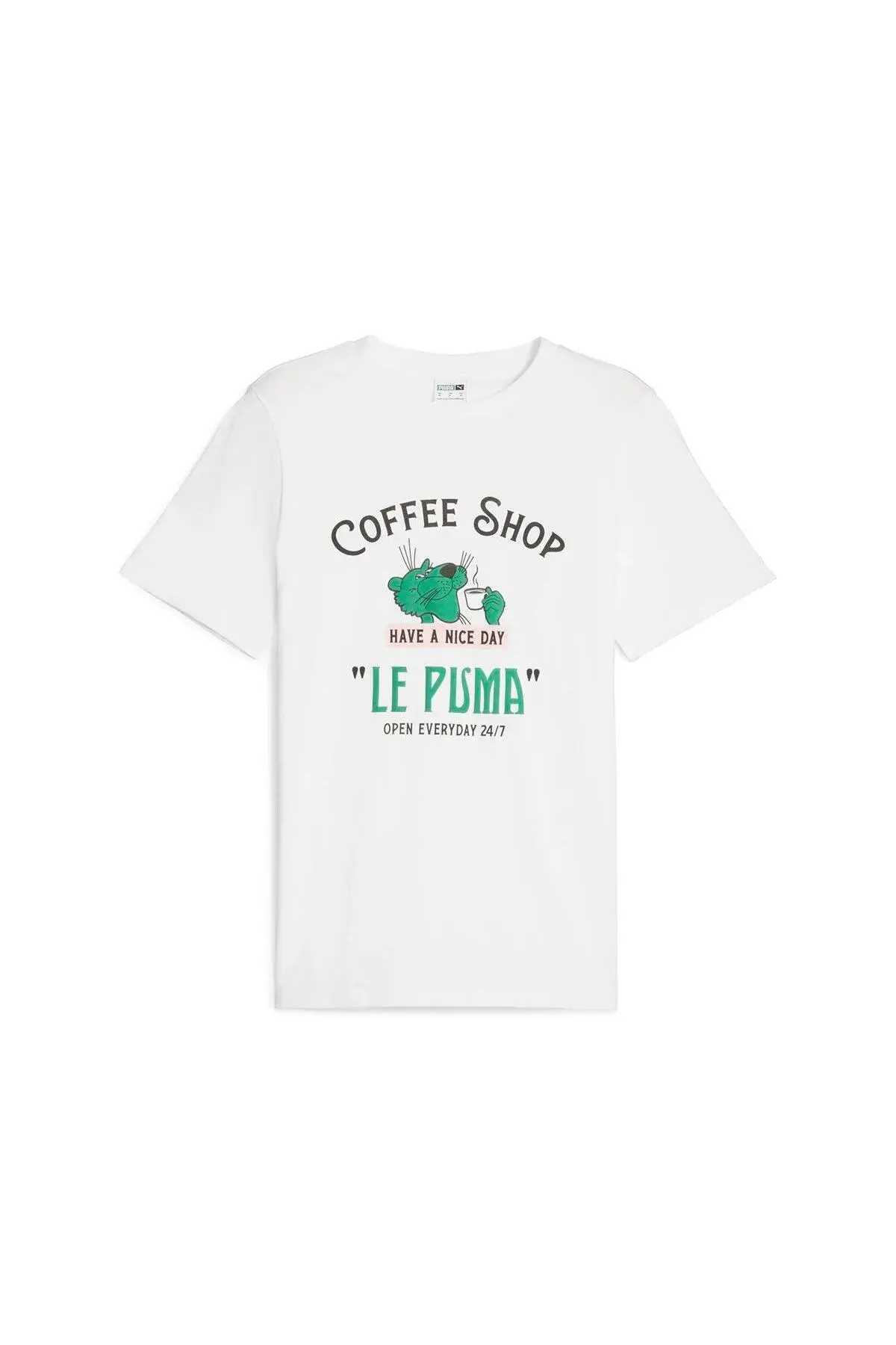 Puma GRAPHICS LE PUMA Tee Beyaz Erkek T-Shirt