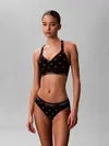 Calvin Klein LIFT BRALETTE CK Logolu Siyah Bralet