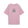 Puma DOWNTOWN Relaxed Graphic Tee Pembe Kadın T-Shirt