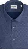 Calvin Klein MINI LEAVES PRINT SL Erkek Lacivert Gömlek
