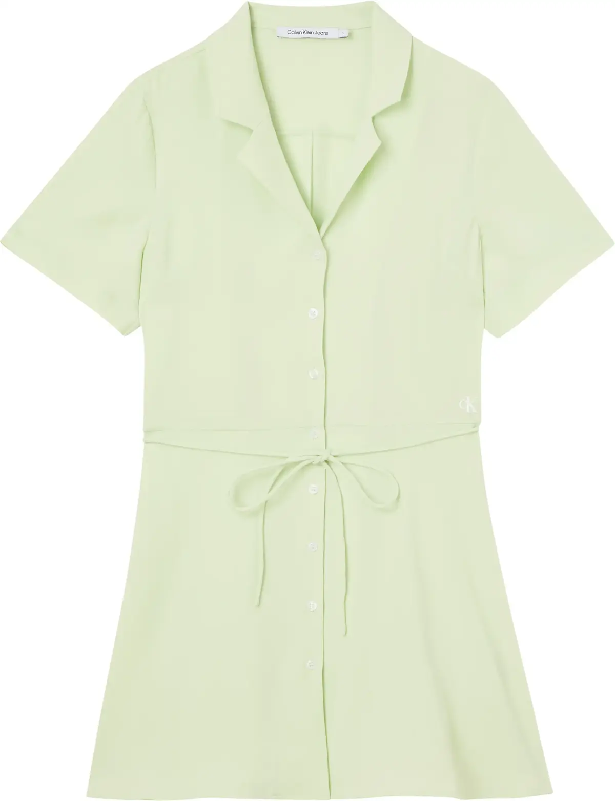 Calvin Klein COLLAR BACK TIE DRAP Kadın Yeşil Elbise