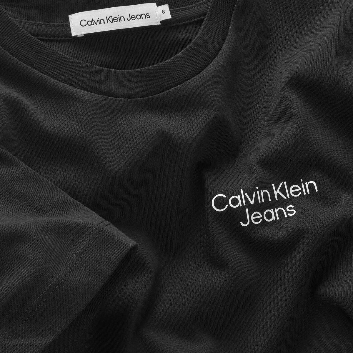 Calvin Klein CKJ STACK LOGO T-SHI Erkek Siyah T-Shirt