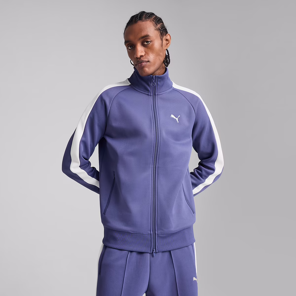 Puma T7 ALWAYS ON Track Jacket Mor Erkek Fermuarlı Ceket