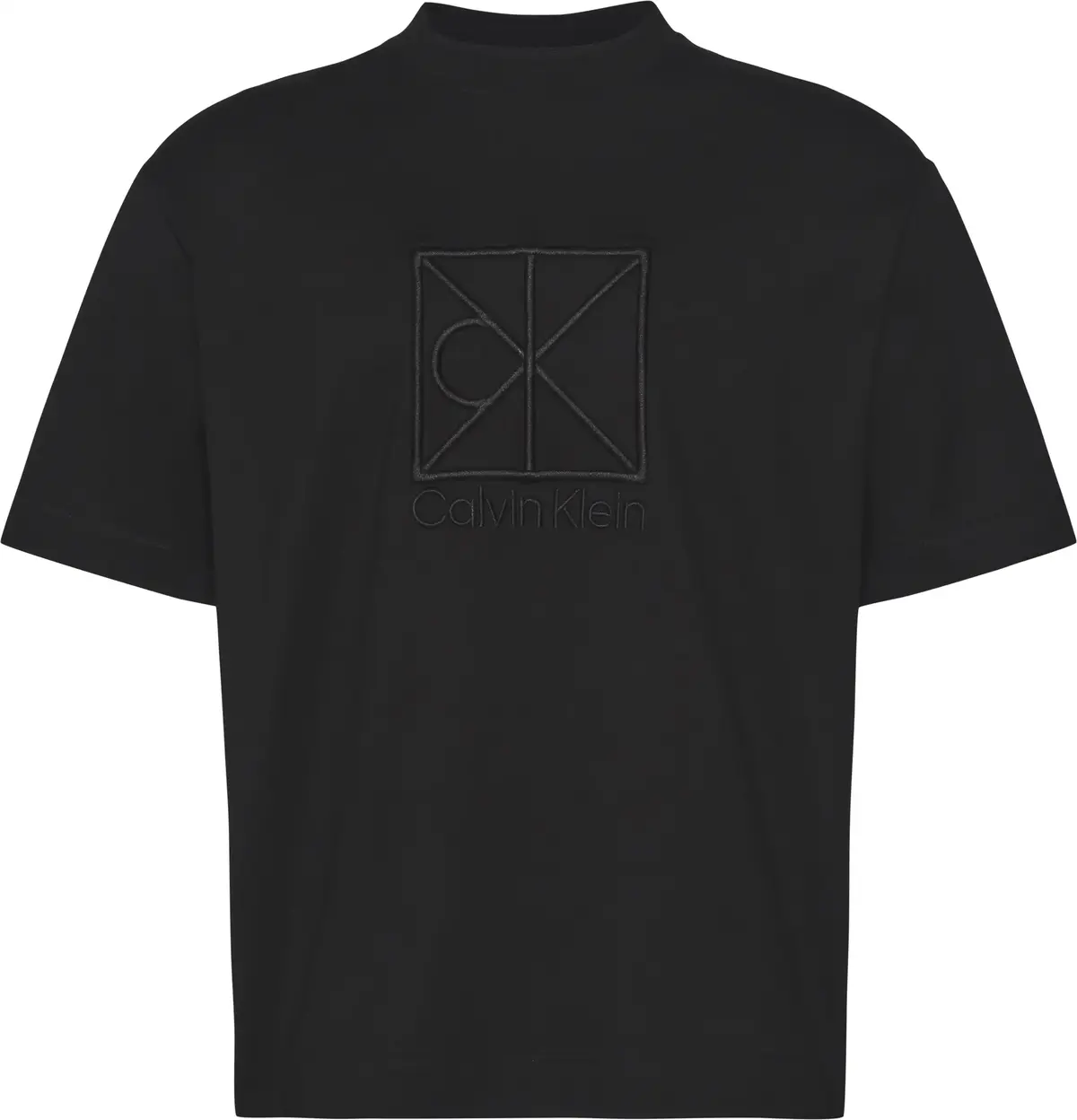 Calvin Klein SS RLXD PREMIUM INTERLOCK EMBLEM Erkek Siyah T-Shirt