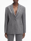 Calvin Klein FLANNEL WOOL TAILORE Kadın Gri Blazer
