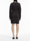 Calvin Klein TECHNICAL KNIT LS FI Kadın Siyah Elbise